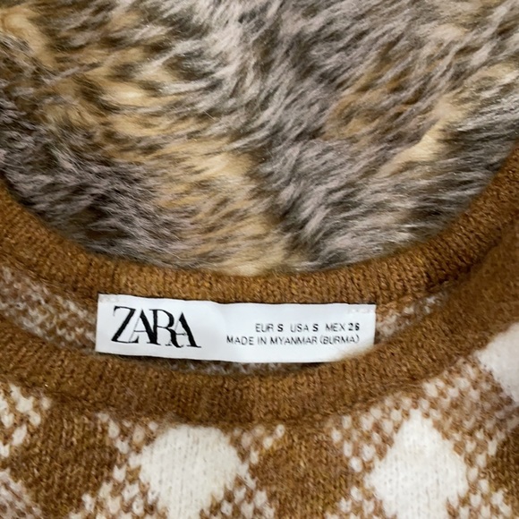 Zara cropped argyle knit vest NWOT - Picture 4 of 6